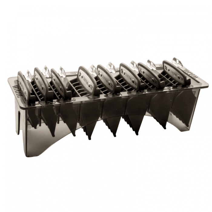Wahl Premium Black Cutting Guides #1-8 w/ Organizer