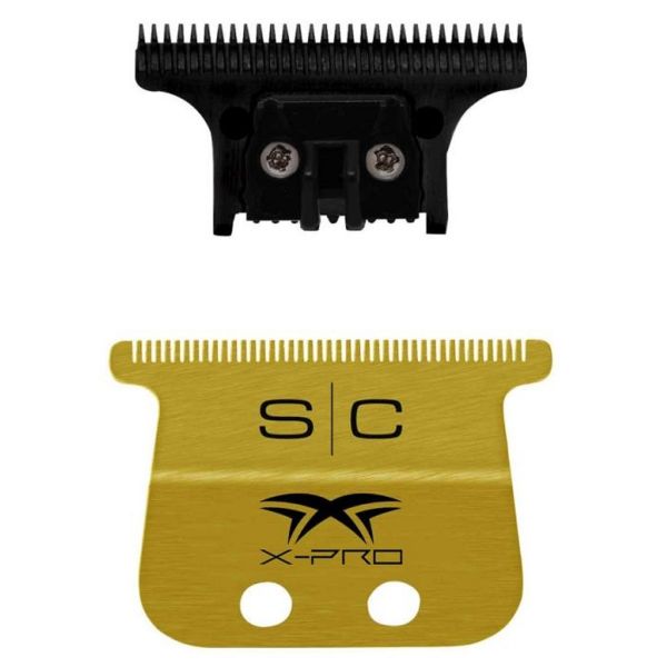 SC527GB StyleCraft Fixed Gold Titanium X-Pro Wide Trimmer Blade - Image 2
