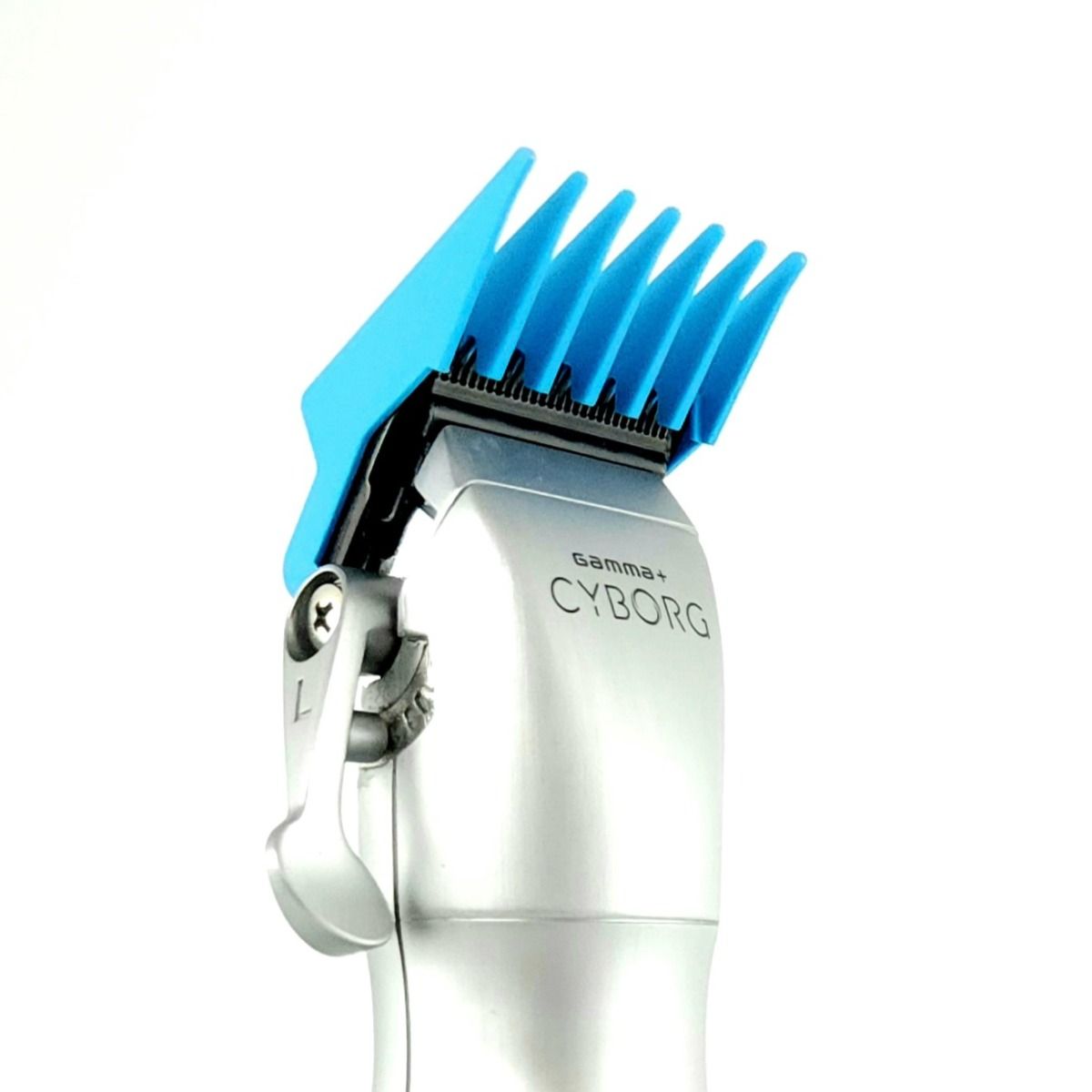 Gamma+ DUB MAGNETIC TIGHT CLIPPER GUARDS 4-PACK CYAN BLUE - Image 3
