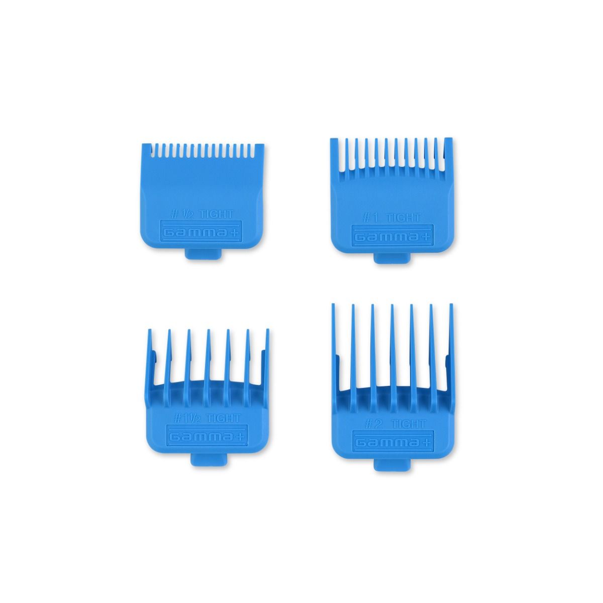 Gamma+ DUB MAGNETIC TIGHT CLIPPER GUARDS 4-PACK CYAN BLUE - Image 4